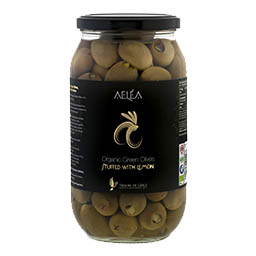 intro organic olives with lemon 600g Organic Green Olives with Lemon 600g