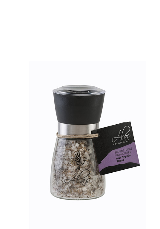 thyme awards Alas premium sea salt crystals from kythira with organic thyme  GREAT TASTE 1 STARS