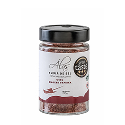 Fleur de sel with Smoked Paprika Fleur de sel from Messolongi with Greek smoked paprika 170g